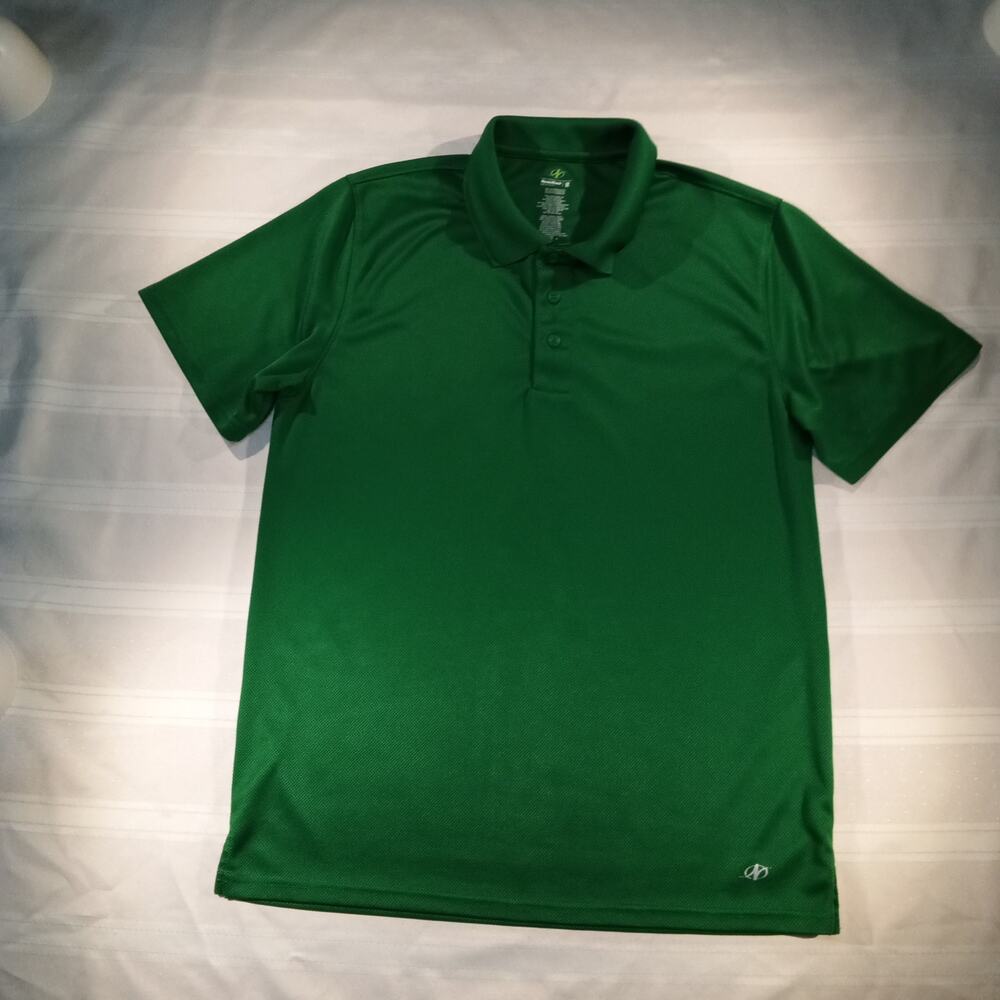 NordicTrack Performance Polo‎ Shirt Green Short Sleeve Men's Medium